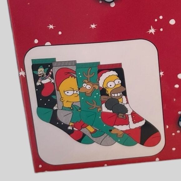 The Simpsons Holiday Fun Box of Socks NEW - Picture 5 of 6